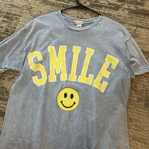 Altard State Blue T-Shirt with Yellow Smile Design